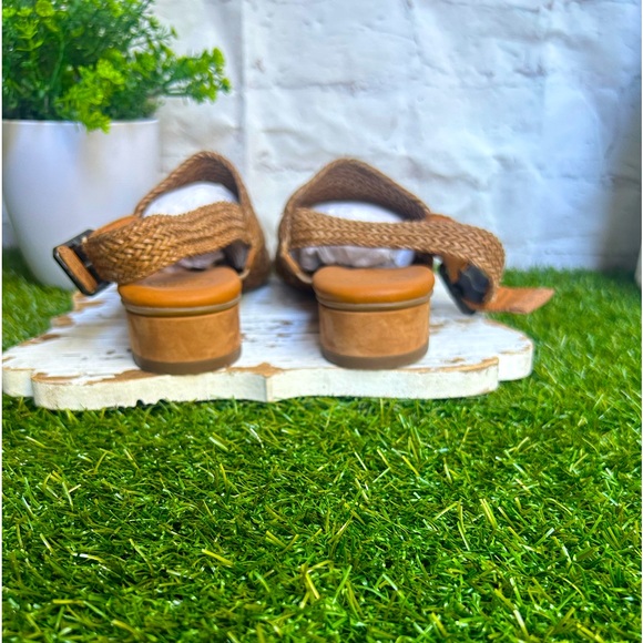 PAUL GREEN Helena espadrille sandals size 7.5 US Color Cuoio Sisal Woven leather - Picture 12 of 15